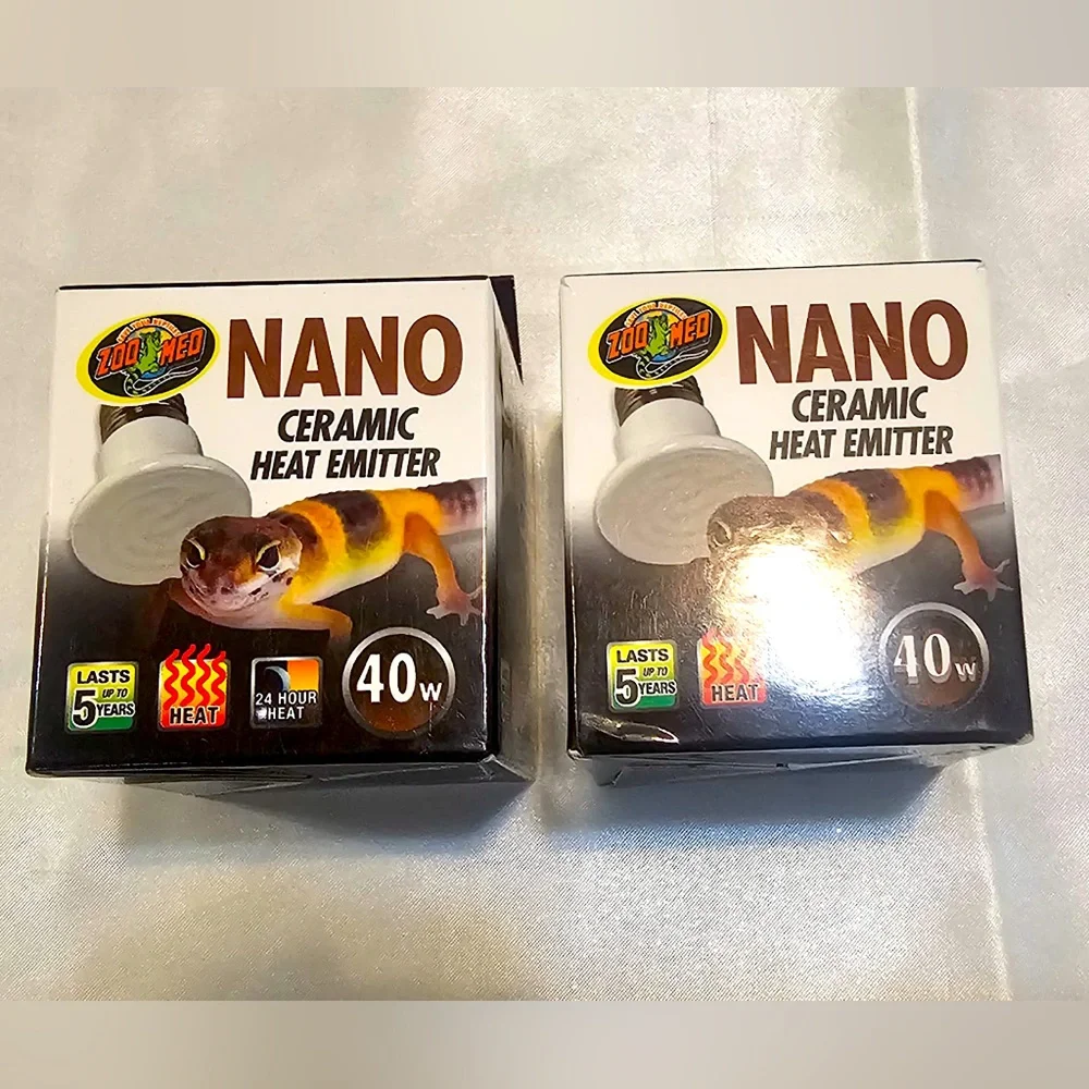 2 Zoo Med Nano Ceramic Heat Emitters 40W